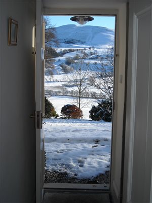 View from from door in Winter