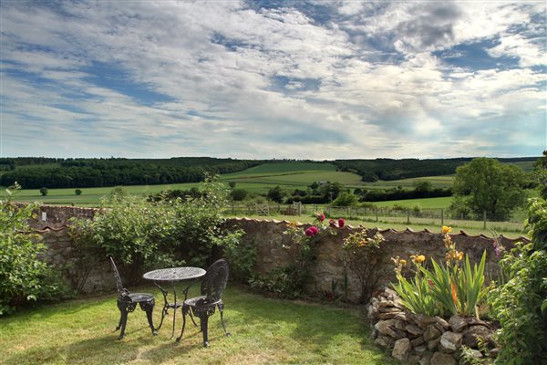 Garden view towards the North York Moors National Parkl