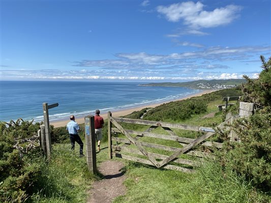 walk to Woolacombe beach from Pickwell barton Cottage
