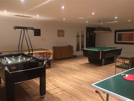 Complimentary use of games room