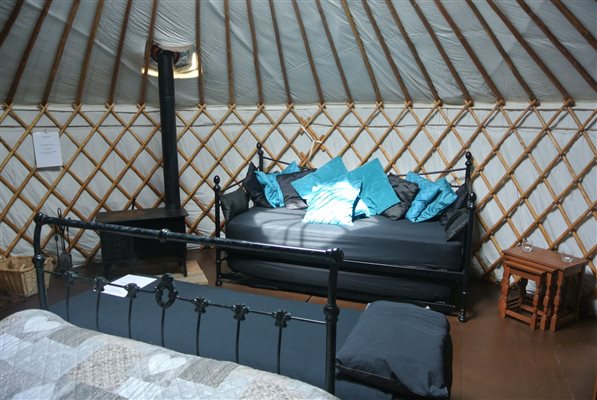 Inside Yurt for 5