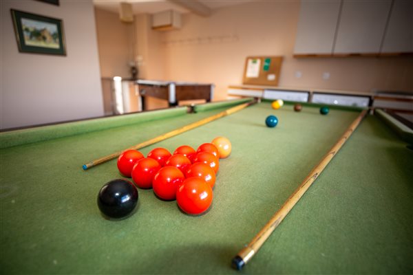 Games Room with pool, table football and darts