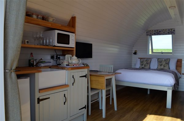 Glamping Pod living space