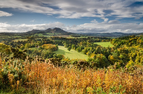 The Eildon Hills in the Scottish Borders