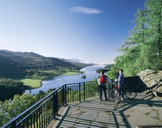 Cyclists in Perthshire