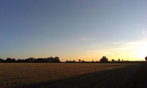 Sunset at Stanstead Hall B&B Farm Stay Suffolk