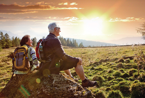 Couple hiking