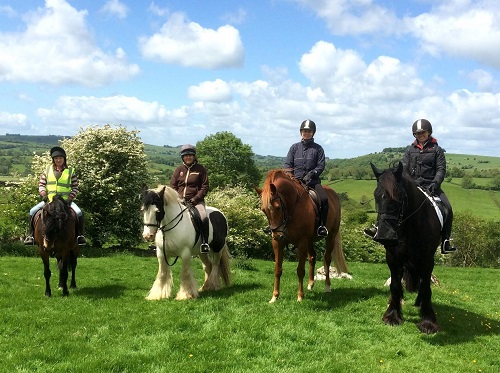 Group of riders at Hoe Grange