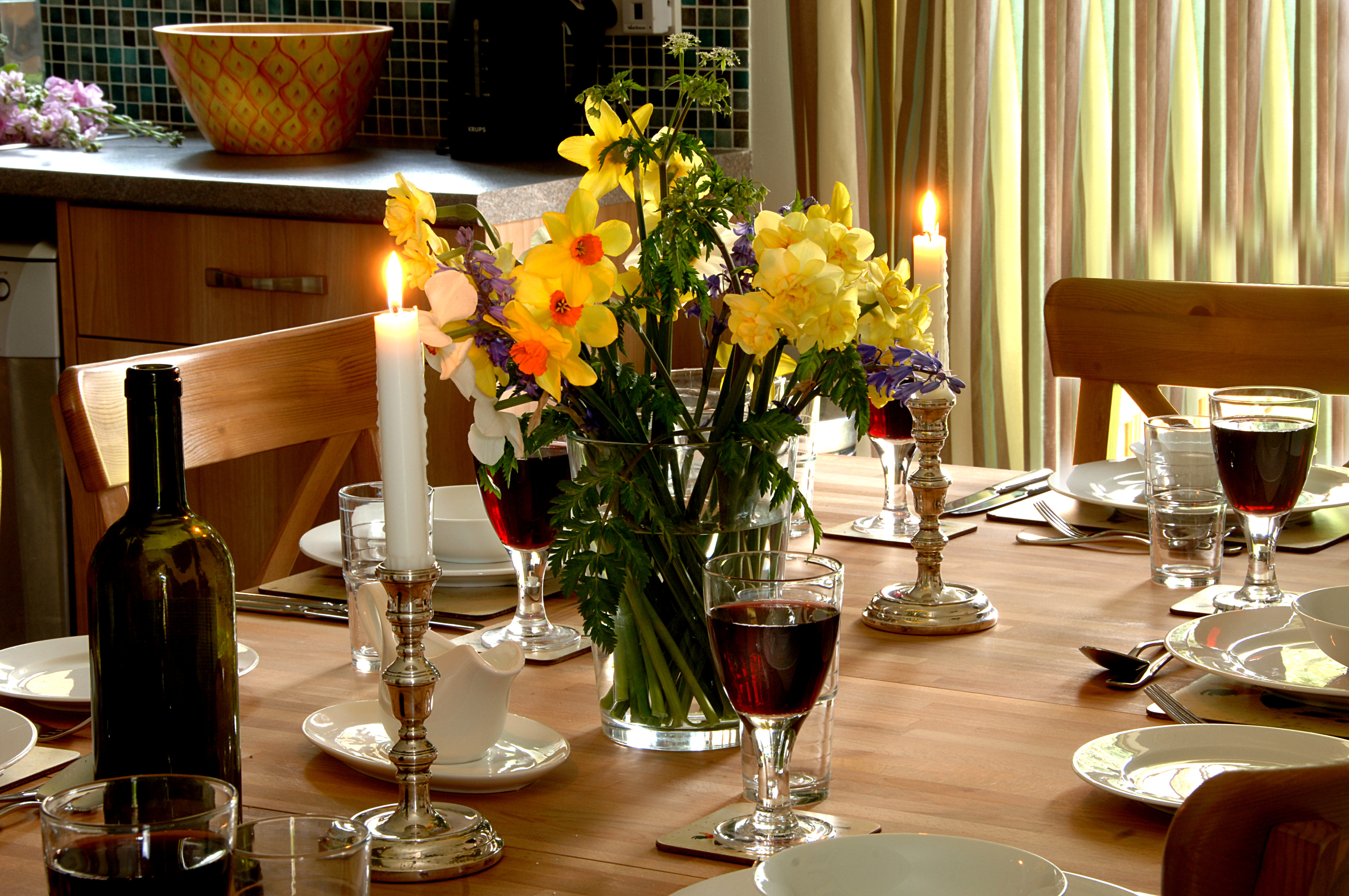 table set for a meal