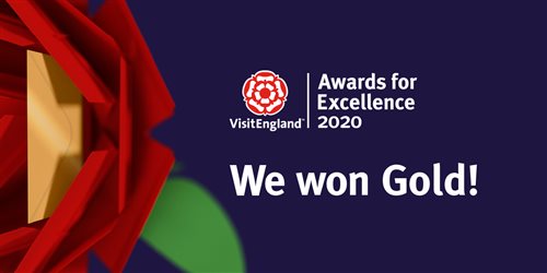 Gold at Visit England Awards 2020 Self-Catering 
