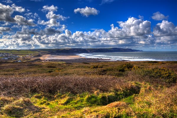 Overlooking widemouth bay