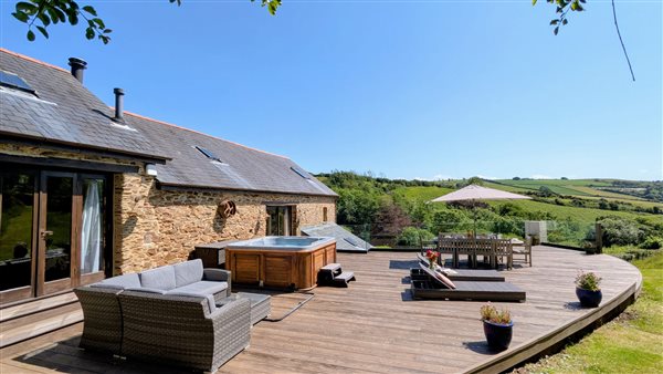 Old Barn Deck with Private Hot Tub