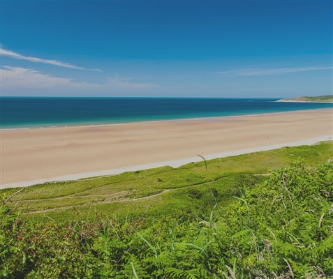 nearby Woolacombe beach