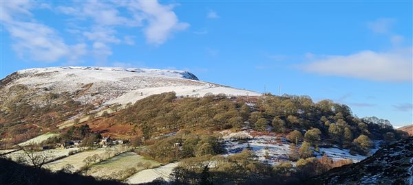 Winter View of the Farm at Nannerth Country Holidays