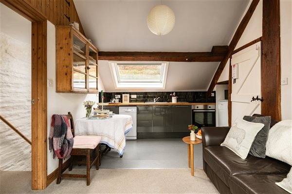 Kitchen and dining room in the Loft