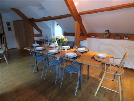 Dining Table in the Tollant Nannerth Country Holidays