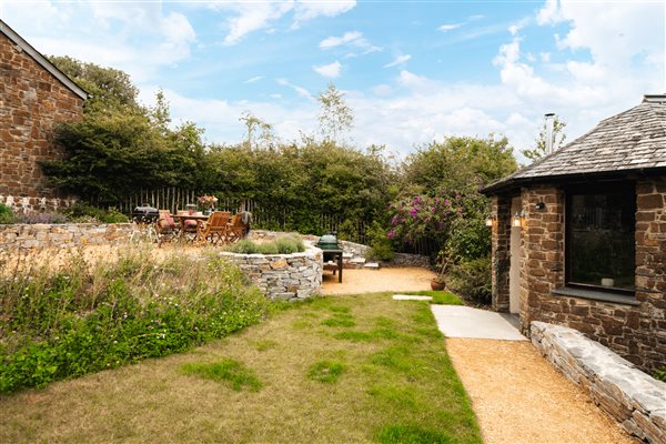 View of garden dining area