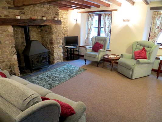 Cosy Lounge Looking out onto the Stable Yard