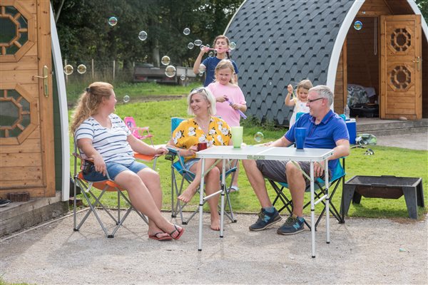 camping pods fun family time