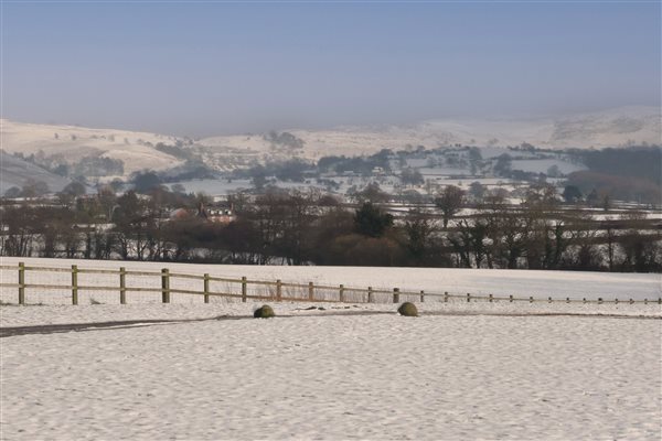 Snow at Glan Clwyd Isa