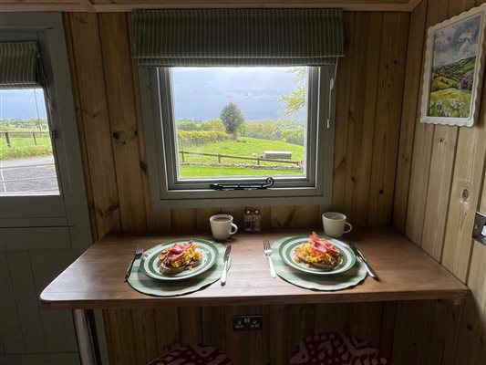 Breakfast with a Shropshire view