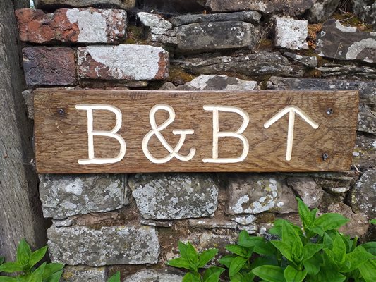 B&B Direction Sign