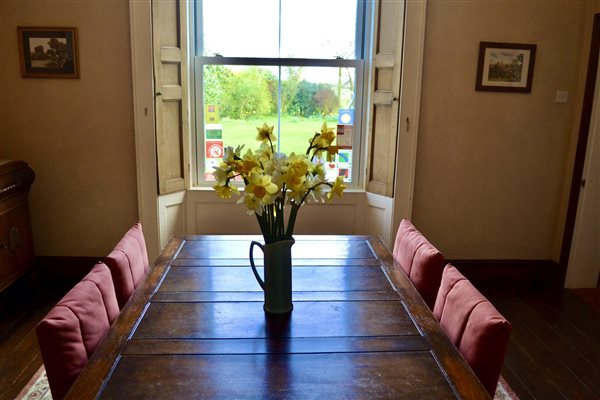 Dining room looking out