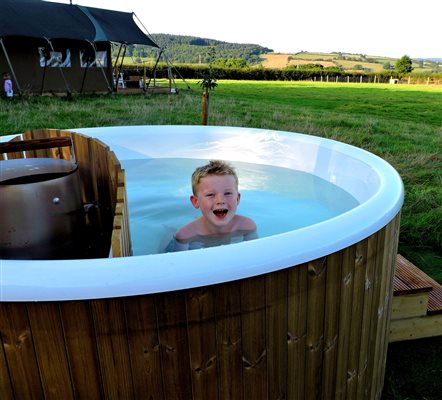 glamping with hot tub