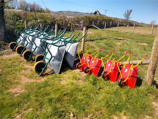 wheelbarrows