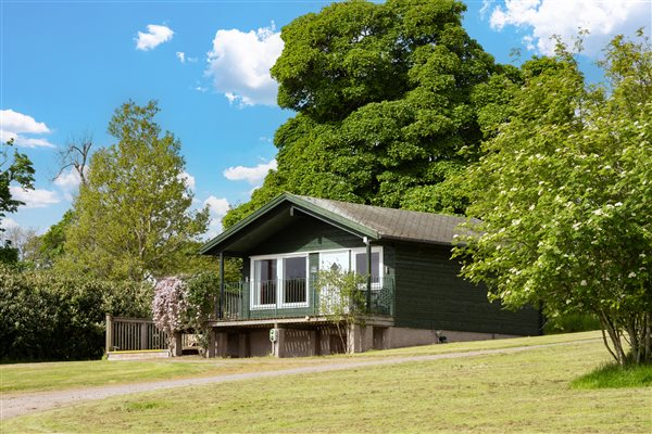 lodge in a green background