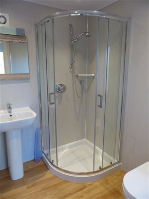 a curved shower