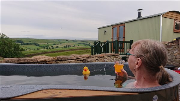 view from the hot tub