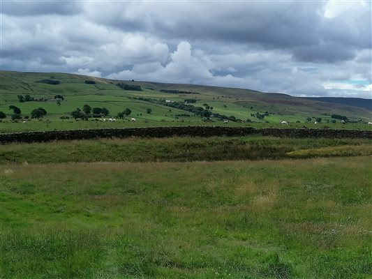 open countryside views from the hut