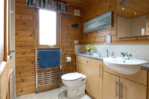 family bathroom with whirlpool bath 