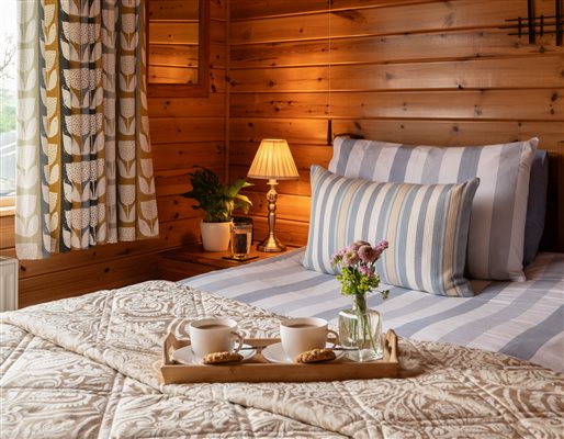 breakfast tray on superking bed 