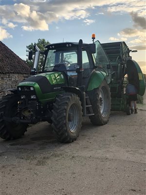 Main deutz fahr tractor and mchale baler 