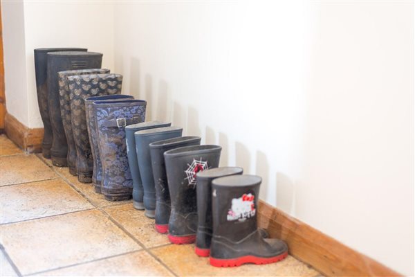 Wellies to use to go round the farm 