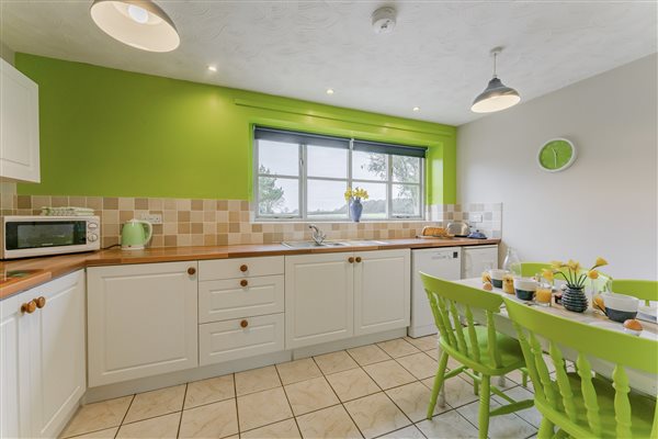 bright kitchen in elm cottage