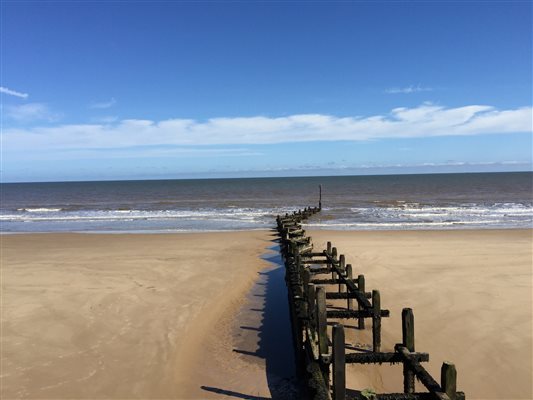 Sheringham beach, 20 minutes by car