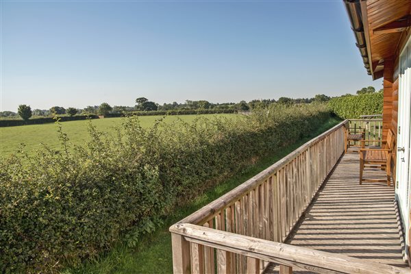 log cabin terrace country views