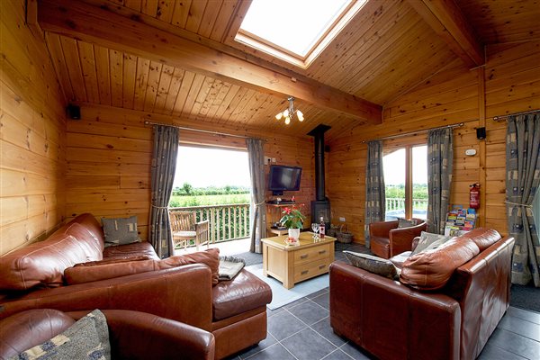 log cabin spacious lounge