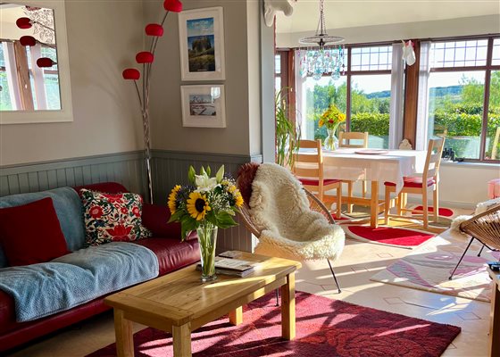 The day room looking through to the sun lounge