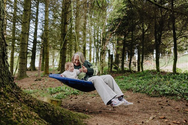 A tree swing for all ages!