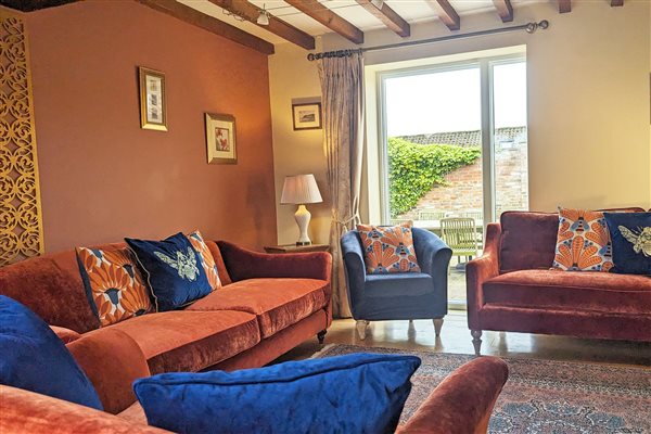 cosy seating looking onto the garden