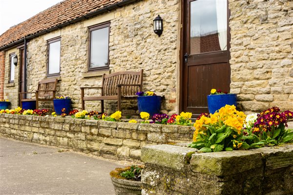 benches outside rooms