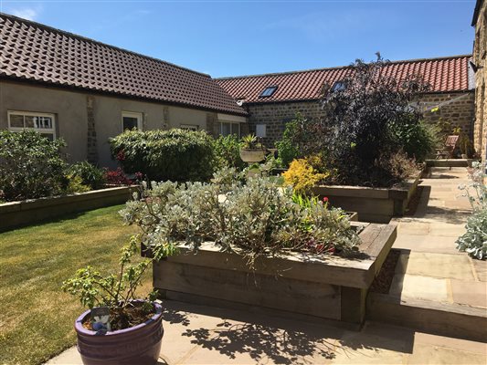 South facing courtyard garden