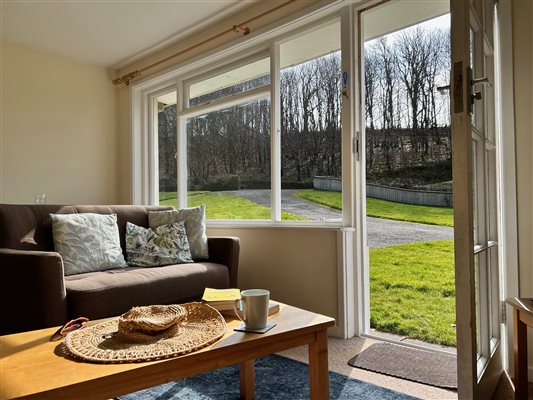 Looking out of the lounge on a winter day