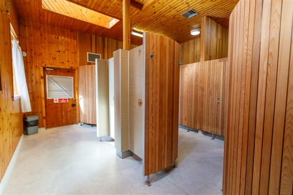 Pool changing rooms