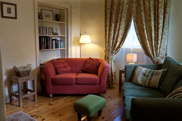 Lounge with oil fired stove