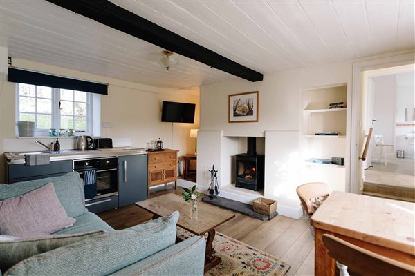 Living room and kitchen